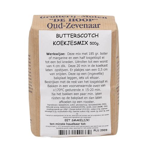 Molen de Hoop Butterscotch koekjesmix 500gr, Hobby en Vrije tijd, Taarten en Cupcakes maken, Nieuw, Verzenden