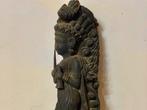 Tempelsteun met Musicus circa 76 cm - Hout - India - 18de, Antiek en Kunst