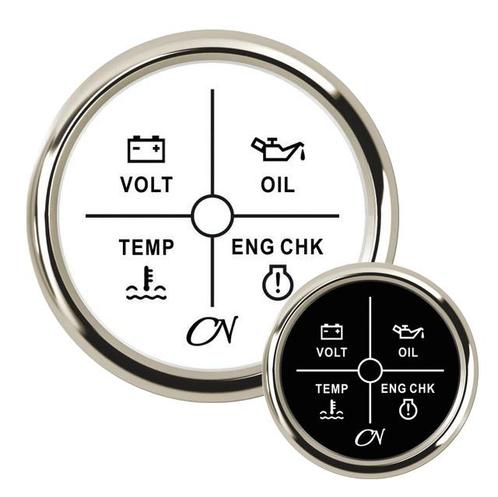 CN alarmpaneel LED met Chromen ring Wit of Zwart-Zwart, Watersport en Boten, Bootonderdelen, Nieuw, Ophalen of Verzenden