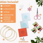 2dekans | Happy Goods - Borduurpakket Bloemen - Borduurset, Hobby en Vrije tijd, Ophalen of Verzenden, Zo goed als nieuw