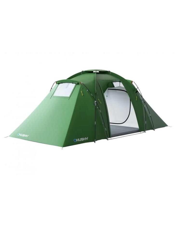 Husky Boston 4 Dural - familie tent - 4 persoons - Groen, Caravans en Kamperen, Tenten, Nieuw, tot en met 4, Verzenden