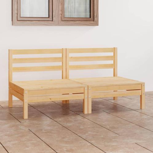 vidaXL Tuinbank 2-zits massief grenenhout, Tuin en Terras, Tuinsets en Loungesets, Nieuw, Verzenden