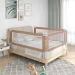 vidaXL Bedhekje peuter 140x25 cm stof taupe, Verzenden, Nieuw