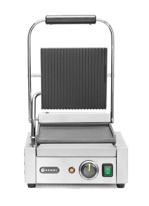 Contactgrill - Enkel, Hendi, Boven Geribd, Onder Glad, 230v/, Zakelijke goederen, Horeca | Keukenapparatuur, Nieuw in verpakking