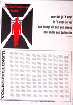 Vintage poster tegen de volkstelling in 1971 (lijst optie), Verzenden, Nieuw, Overige onderwerpen, Met lijst