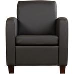 Leren fauteuil Joy - Toledo Caffe (donkerbruin) - Poten, Nieuw, Ophalen of Verzenden, Eigentijds, Klassiek, Modern, 50 tot 75 cm