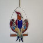 Raamhanger, met Vogel - Glas in lood (1) - Glas-in-lood