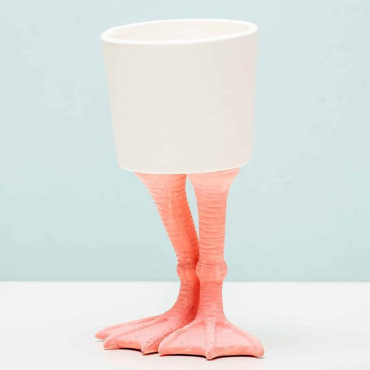 Bloempot met flamingopoten – Groot, Tuin en Terras, Bloempotten, Verzenden