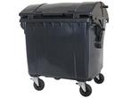 Vuilcontainer 1100 liter 4-wiel rond deksel antraciet, Ophalen of Verzenden