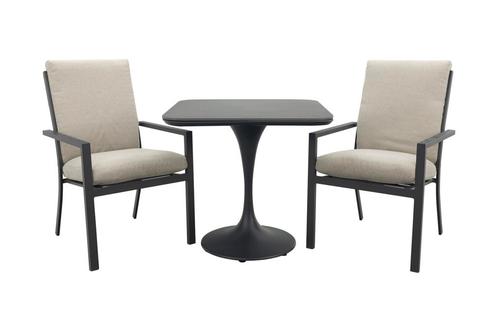 Sergio/Toscara bistroset 80x80 cm. - Zand/Keramiek, Tuin en Terras, Tuinsets en Loungesets, Tuinset, Nieuw, Overige materialen