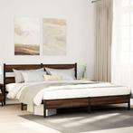 vidaXL Bedframe zonder matras metaal bruin eikenkleur, Eenpersoons, Bruin, Verzenden, Nieuw