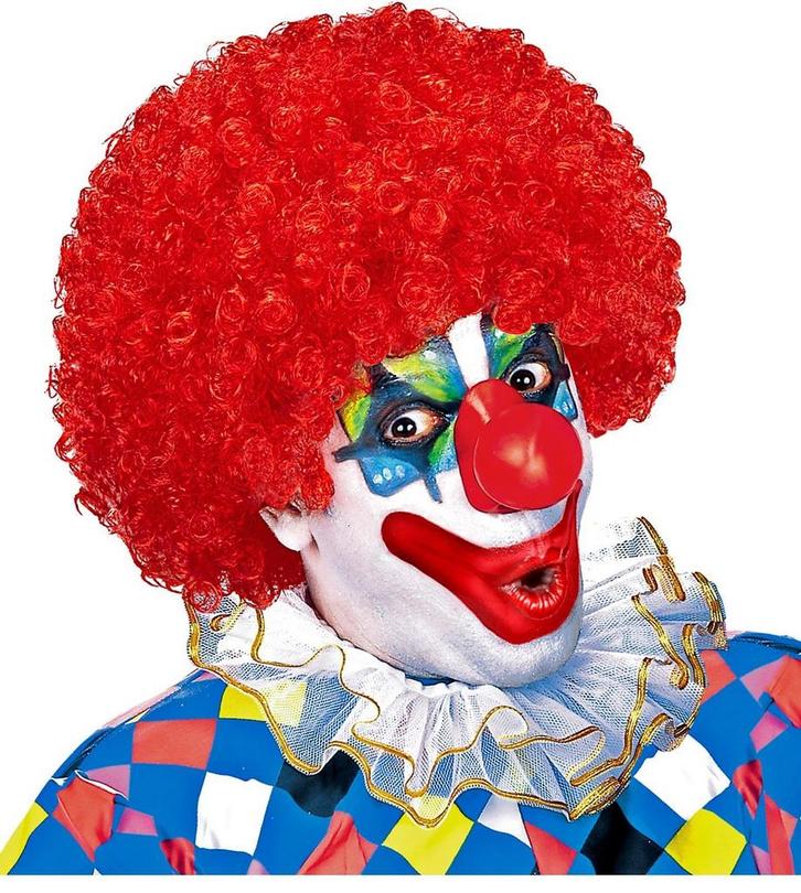 Rode Pruik Clown Krullen, Hobby en Vrije tijd, Feestartikelen, Nieuw, Verzenden