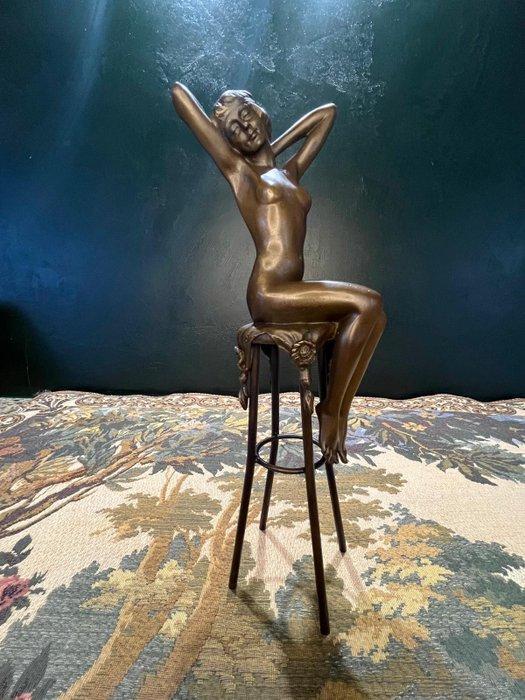 Naar: D.H. Chiparus - sculptuur, Klassieke Naakte vrouw -, Antiek en Kunst, Curiosa en Brocante