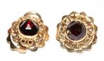 Oorbellen - 14 karaat Geel goud - 14K oorbel granaatsteen, Nieuw