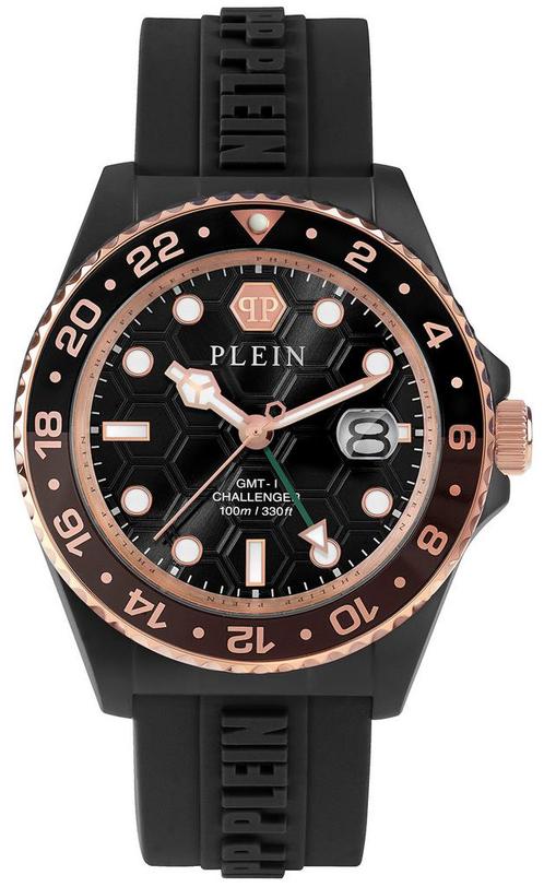 Philipp Plein PWYBA0823 GMT-I Challenger horloge, Sieraden, Tassen en Uiterlijk, Horloges | Heren, Kunststof, Nieuw, Staal, Overige merken