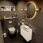 MONDIAZ FOWY toiletmeubel 60cm kleur talc. Waskom positie, Ophalen of Verzenden, Nieuw, Bad