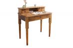 Design secretaire HEMINGWAY M 90cm Sheesham massief houten, Huis en Inrichting, Bureaus, Ophalen of Verzenden, Nieuw