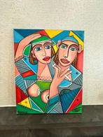 Olena Blinnikova - OIL PAINTING - Two Faces - NO Reserve, Antiek en Kunst