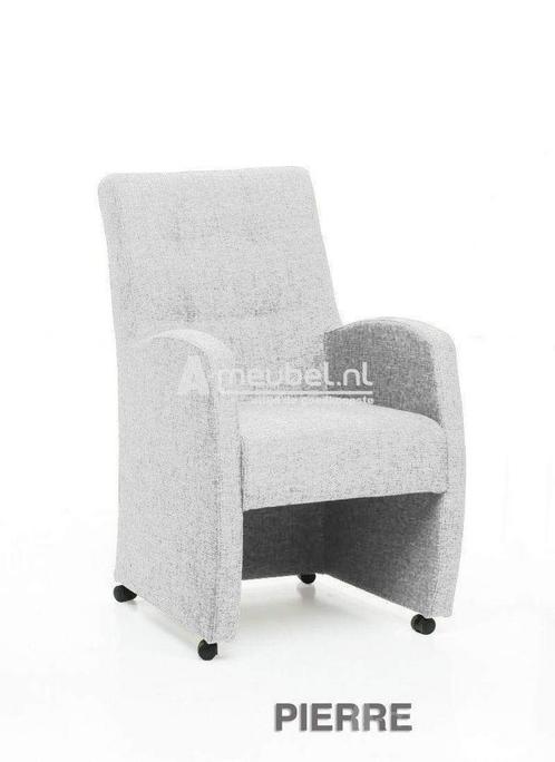 Eetkamerstoel Pierre - eetkamerstoelen - Wit, Huis en Inrichting, Stoelen, Wit, Nieuw, Stof