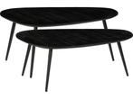 Mica Decorations Jailey Bijzettafel - Set van 2 - L84 x B39, Huis en Inrichting, Tafels | Bijzettafels, Verzenden, Nieuw