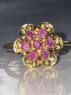 Ring - 18 karaat Geel goud Robijn - Robijn, Sieraden, Tassen en Uiterlijk, Ringen, Nieuw