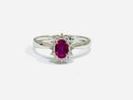 Ring - 18 karaat Witgoud - 1.60ct. tw. Robijn - Diamant -, Nieuw