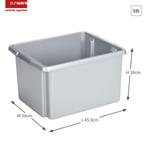 Sunware Stapelbox Nesta 32 Liter Zilver, Ophalen of Verzenden, Nieuw