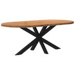 vidaXL Eettafel 200x100x74 cm ovaal massief eikenhout, Huis en Inrichting, Tafels | Eettafels, Verzenden, Nieuw