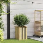 vidaXL Plantenbak Bruin 33 x 33 x 45 cm Geïmpregneerd grenen, Tuin en Terras, Verzenden, Minder dan 60 cm, Nieuw, Hout