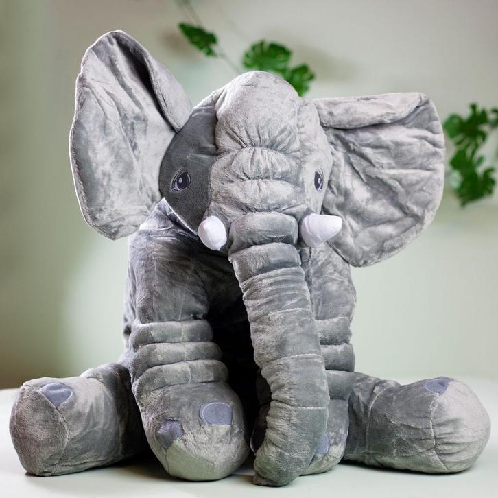 Olifant Kussen Xl - 65 Cm, Huis en Inrichting, Woonaccessoires | Kussens, Verzenden