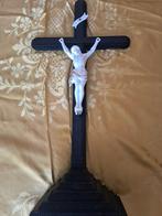 Crucifix - Hout, Porselein - 1920-1930 - 60 cm, Antiek en Kunst