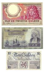 Nederland. - 10, 20 and 25 Gulden - Various Dates  (Zonder