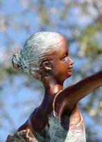 sculptuur, ballerina - 30 cm - brons marmer, Antiek en Kunst