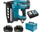 Makita DBN600RTJ - Accu Afwerktacker - 18V 5.0Ah - 110 brads, Verzenden, Zo goed als nieuw