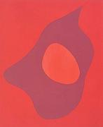 Jean Arp (1886-1966) - Profile on orange background