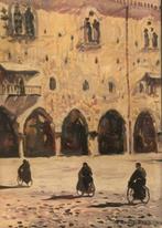 Mario Berrino (1920-2011) - Veduta di Venezia con religiosi