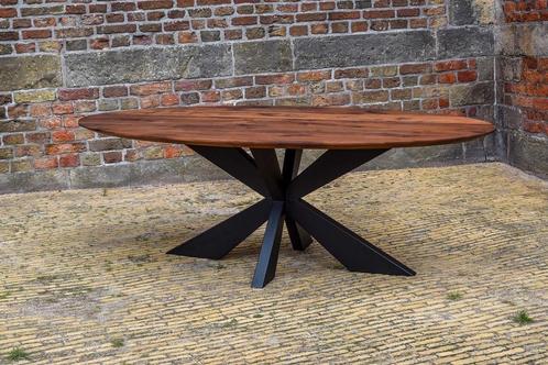 Le Havre noten ovaal | nieuw via de webwinkel snel leverbaar, Huis en Inrichting, Tafels | Eettafels, 100 tot 150 cm, 200 cm of meer
