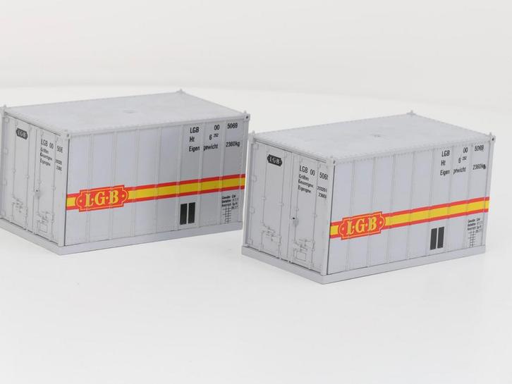 LGB 4069/1 Containerset LGB / LGB (Laadgoed, Scenery), Hobby en Vrije tijd, Modelbouw | Figuren en Diorama's, Gebruikt, Ophalen of Verzenden