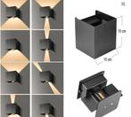 4x LED Wandlamp – 7W Aluminium Up  en amp; Down, IP65, Tuin en Terras, Buitenverlichting, Verzenden, Nieuw