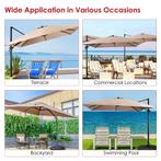 2dekans | Coast Zweefparasol - Kantelbaar - 300 x 300 x 273, Ophalen of Verzenden, Zo goed als nieuw