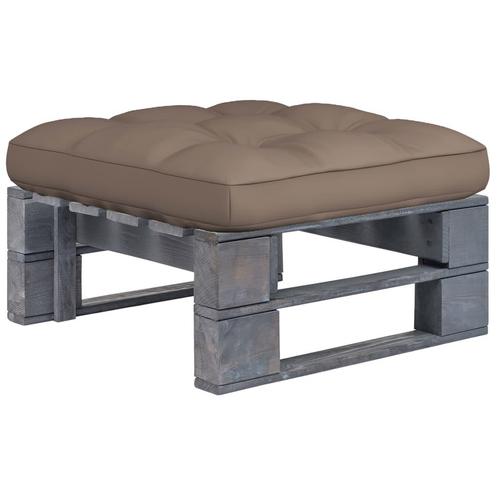 vidaXL Tuinhocker pallet geïmpregneerd grenenhout grijs, Tuin en Terras, Tuinsets en Loungesets, Nieuw, Verzenden