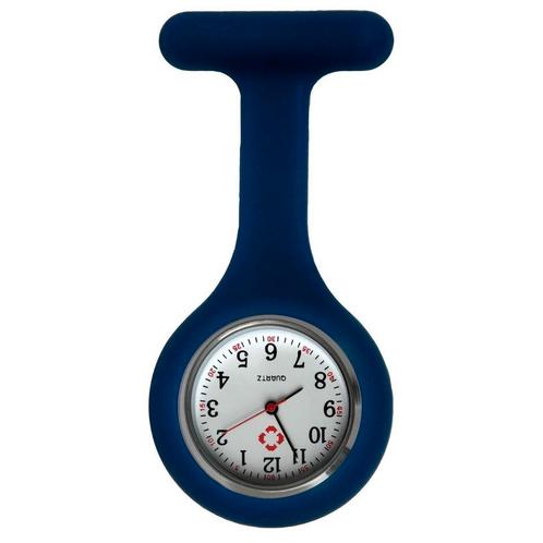 Fako® - Verpleegstershorloge - Siliconen Uni - Navy Blauw, Sieraden, Tassen en Uiterlijk, Horloges | Dames, Verzenden