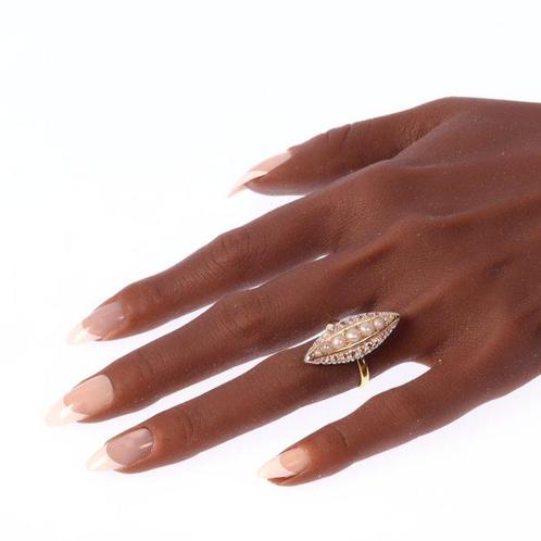 Zonder Minimumprijs - Ring - 18 karaat Geel goud - Diamant -, Sieraden, Tassen en Uiterlijk, Ringen