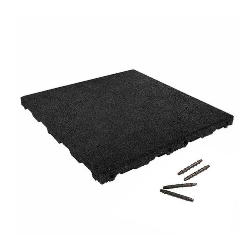Rubber tegel met pen- en gat verbinding 50x50 cm - 45 mm -, Tuin en Terras, Tegels en Klinkers, Verzenden