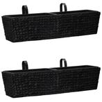 vidaXL Plantenbakken 2 st waterhyacint zwart, Overige materialen, Minder dan 30 cm, Verzenden, Nieuw