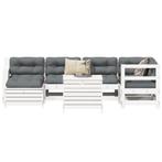 vidaXL 7-delige Loungeset massief grenenhout wit, Verzenden, Nieuw, Loungeset