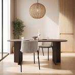SALE! Ovale Eettafel Noa, 200cm, kleur Bruin Notenhout, Huis en Inrichting, Verzenden, Nieuw, 50 tot 100 cm, Vijf personen of meer