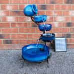 Tuinfontein - Zonne-energie - Blauw - 4 etages - 2.8 W/8 V -, Tuin en Terras, Verzenden, Nieuw