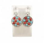 Koraal - Zilver - Oorbellen - Italiaanse ambacht, Antiek en Kunst, Curiosa en Brocante