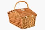 Rieten Picknickmand 4p | Inclusief Servies | OP=OP, Hobby en Vrije tijd, Stoffen en Lappen, Overige materialen, Bruin, Nieuw, Ophalen of Verzenden